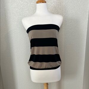 Outback Red Black and Tan Strapless Fitted Camisole Medium